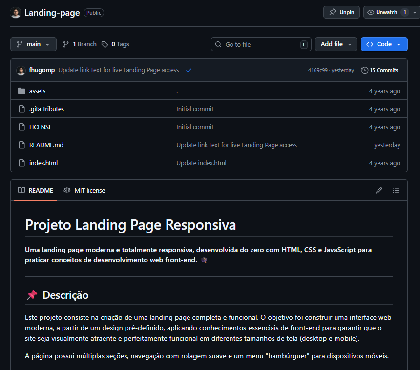 Capa do Projeto Landing Page